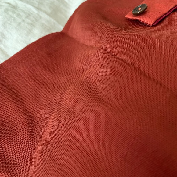 Ann Demuelemeester vintage red linen cropped wide leg pants - Picture 4 of 10